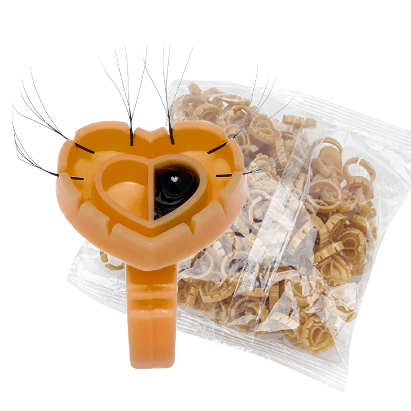 Eyelash Extension Fan - 500 stuks lijmringen voor wimperverlenging, lijmhouder