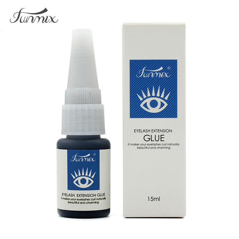 Eyelash Extension Eye Irritation - 15Ml Funmix Korea Geïmporteerde Zwarte Wimperlijm
