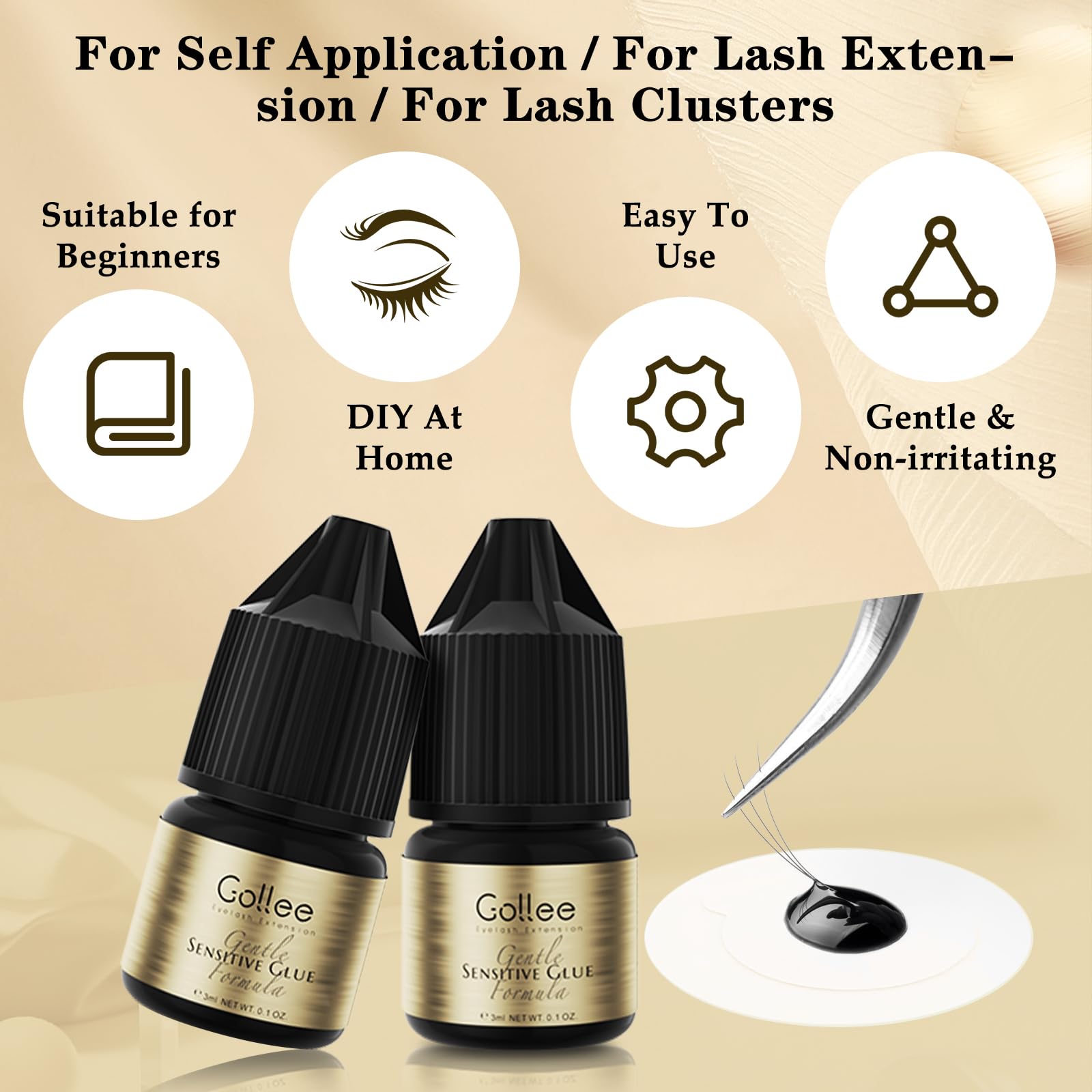 Gollee Wimperlijm Geclusterde  - Eyelash Extension Eye Irritation recensie en prijs